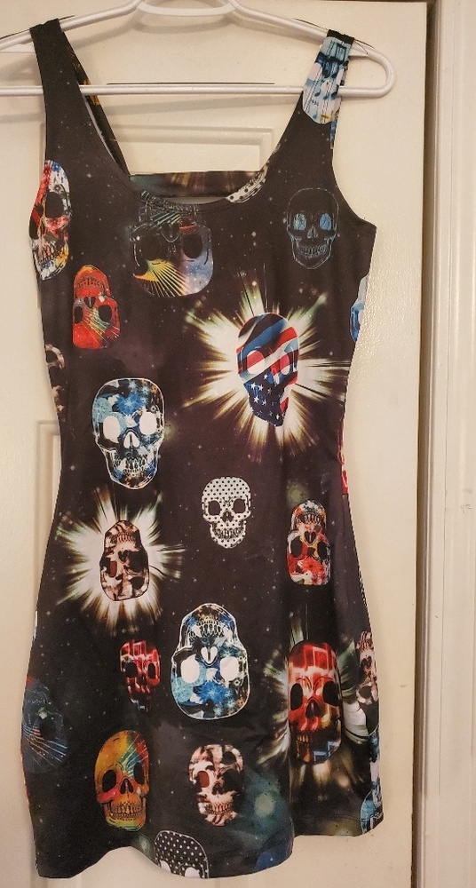 Skull bodycon dress